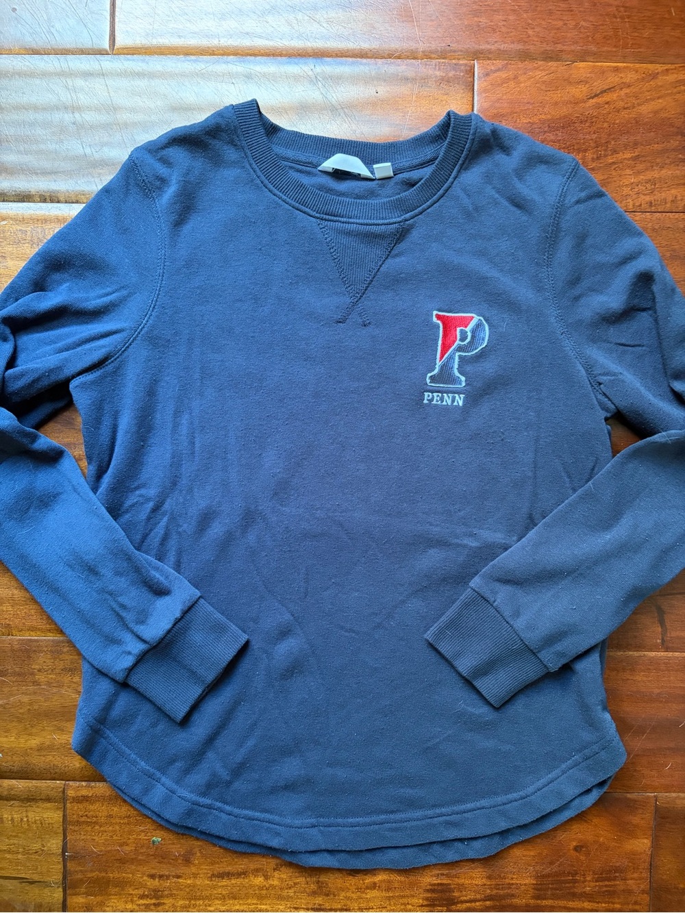 Penn Embroidered Navy Crewneck Sweatshirt